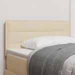 vidaXL Tête de lit LED Design Lignes Crème 100 cm Tissu
