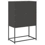 vidaXL Buffet haut noir 68x39x107 cm acier