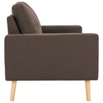 vidaXL Canapé à 3 places Marron Tissu