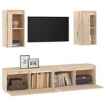 vidaXL Meubles TV 4 Pièces Bois massif de pin