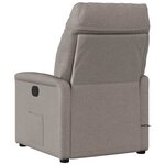 vidaXL Fauteuil de massage inclinable Taupe Tissu