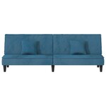 vidaXL Canapé-lit bleu velours