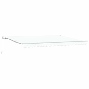 vidaXL Auvent Blanc 4 5 × 3 m Polyester et métal