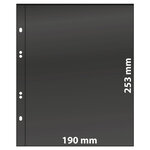 Feuilles Multi Collect Lindner noires à 1 poche pour blocs feuillets.