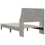 vidaXL Cadre de lit avec tête de lit Gris clair 90 x 190 cm Velours