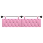vidaXL Tête de lit suspendue Rose Tissu