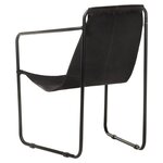 vidaXL Fauteuil de relaxation Noir Cuir véritable