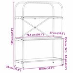vidaXL Étagère Chêne sonoma 80 x 30 x 109 cm Bois d'ingénierie