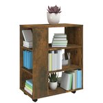 vidaXL Armoire roulante Chêne fumé 60x35x75 cm Bois d'ingénierie