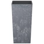 vidaXL Jardinière et intérieur amovible gris 21/49 L PP aspect béton