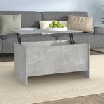 vidaXL Table basse gris béton 80x55 5x41 5 cm bois d'ingénierie