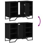 vidaXL Armoire sous lavabo Chêne noir 91x35x60 cm Bois d'ingénierie