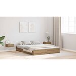 vidaXL Cadre de lit avec rangement chêne artisanal 140 x 200 cm