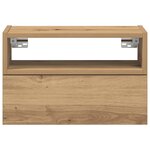 vidaXL Table de chevet murale chêne artisanal 45x26x28 5 cm