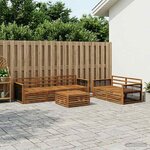 vidaXL Ensemble de canapés d'extérieur 6 Pièces Naturel