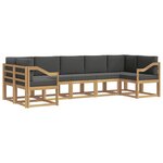 vidaXL Ensemble de canapés d'extérieur 7 Pièces Blanc et anthracite