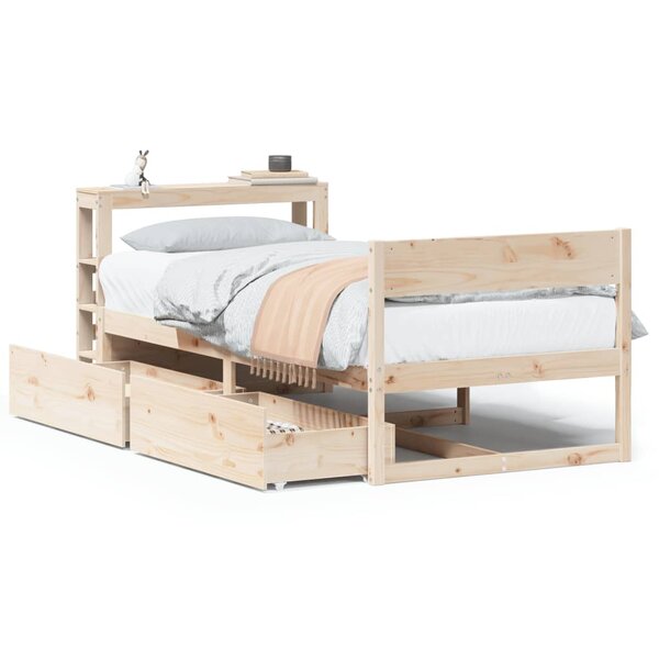vidaXL Cadre de lit sans matelas 90x200 cm bois de pin massif