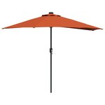 vidaXL Parasol de jardin Terre cuite 294 x 150 x 224 cm