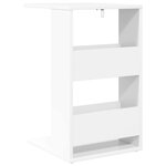 vidaXL Table d'appoint Blanc 40 x 35 x 60 5 cm Bois d'ingénierie