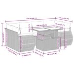 vidaXL Salon de jardin avec coussins 7 Pièces beige résine tressée