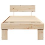 vidaXL Cadre de lit Marron 75 x 190 cm Bois massif en pin