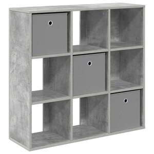 vidaXL Buffet avec tiroir Gris béton 88 5 x 29 x 84 5 cm