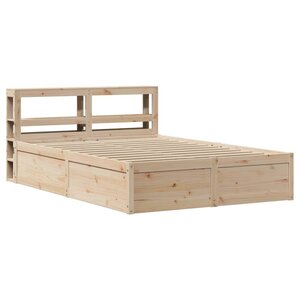 vidaXL Cadre de lit avec tête de lit 140x190 cm bois de pin massif