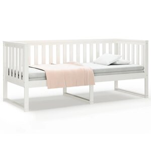 vidaXL Lit de jour sans matelas blanc 75x190 cm bois de pin massif