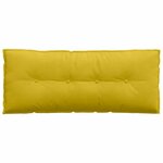 vidaXL Coussin de Dos Jaune 120 x 50 cm Tissu en velours côtelé