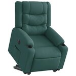 vidaXL Fauteuil inclinable électrique vert foncé tissu