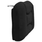 vidaXL Coussin de tête de lit noir 80 cm tissu