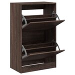 vidaXL Armoire à chaussures chêne marron 60x34x96 5 cm bois ingénierie