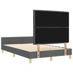 vidaXL Cadre de lit avec tête de lit Gris foncé 160 x 200 cm tissu