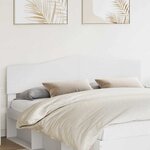 vidaXL Tête de lit avec tête de lit Blanc 180 cm Bois d'ingénierie