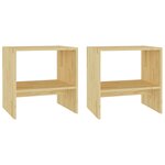 vidaXL Tables de chevet 2 Pièces 40x30 5x40 cm Bois de pin massif