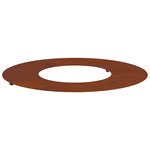vidaXL adapté pour anneau d'arbre plat Marron Ø30 / 60 cm Acier patiné