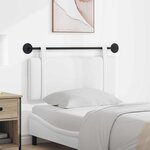 vidaXL Tête de lit suspendue Blanc Tissu