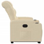 vidaXL Fauteuil inclinable Crème Tissu