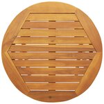 vidaXL Table de jardin pliante ronde Ø60x72 cm en bois d'acacia massif
