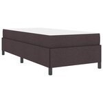 vidaXL Lit à ressorts Marron 100 x 200 cm Tissu  Bois Engineered
