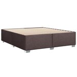 vidaXL Cadre de lit sans matelas marron foncé 200x200 cm tissu