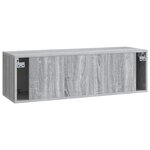 vidaXL Meuble TV mural Sonoma gris 98 x 31 x 30 cm Bois d'ingénierie