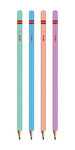 rOtring  Set de 4 Crayons en bois Métalliques HB : Vert  Bleu  Orange et Rose