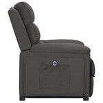 Vidaxl fauteuil inclinable gris foncé tissu