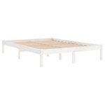 vidaXL Cadre de lit sans matelas blanc bois massif 200x200 cm