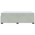 vidaXL Cadre de lit avec matelas Gris clair 90 x 190 cm tissu