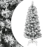 vidaXL Sapin de Noël artificiel à charnières avec neige floquée 150 cm