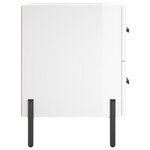 vidaXL Table de chevet blanc brillant 40x35x47 5 cm bois d’ingénierie