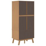 vidaXL Garde-robe OLDEN blanc et marron 76 5x53x172 cm bois massif pin