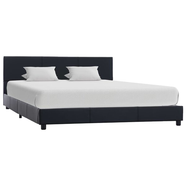 vidaXL Cadre de lit Noir Similicuir 120 x 200 cm